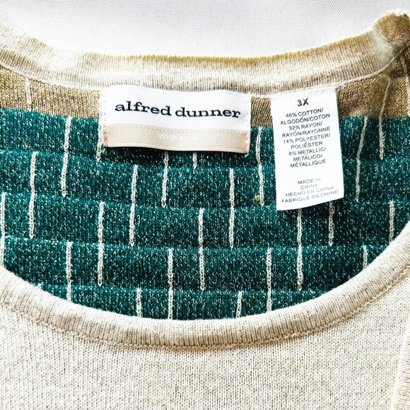 Alfred Dunner Womens Plus 3X Cardigan Sweater Tank Glitter‎ Sparkle Y2K 90s - Picture 5 of 11